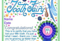 37 Tooth Fairy Certificates & Letter Templates – Printable pertaining to Tooth Fairy Letter Template