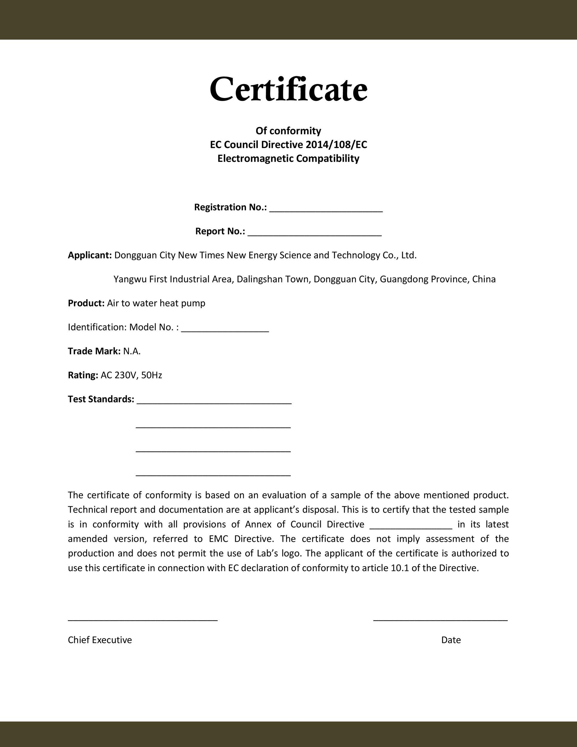 40 Free Certificate Of Conformance Templates &amp; Forms ᐅ with regard to Material Letters Template