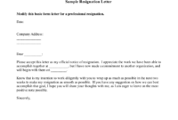 7+ Short Resignation Letter Examples In Pdf | Examples in Resignation Letter Template Pdf