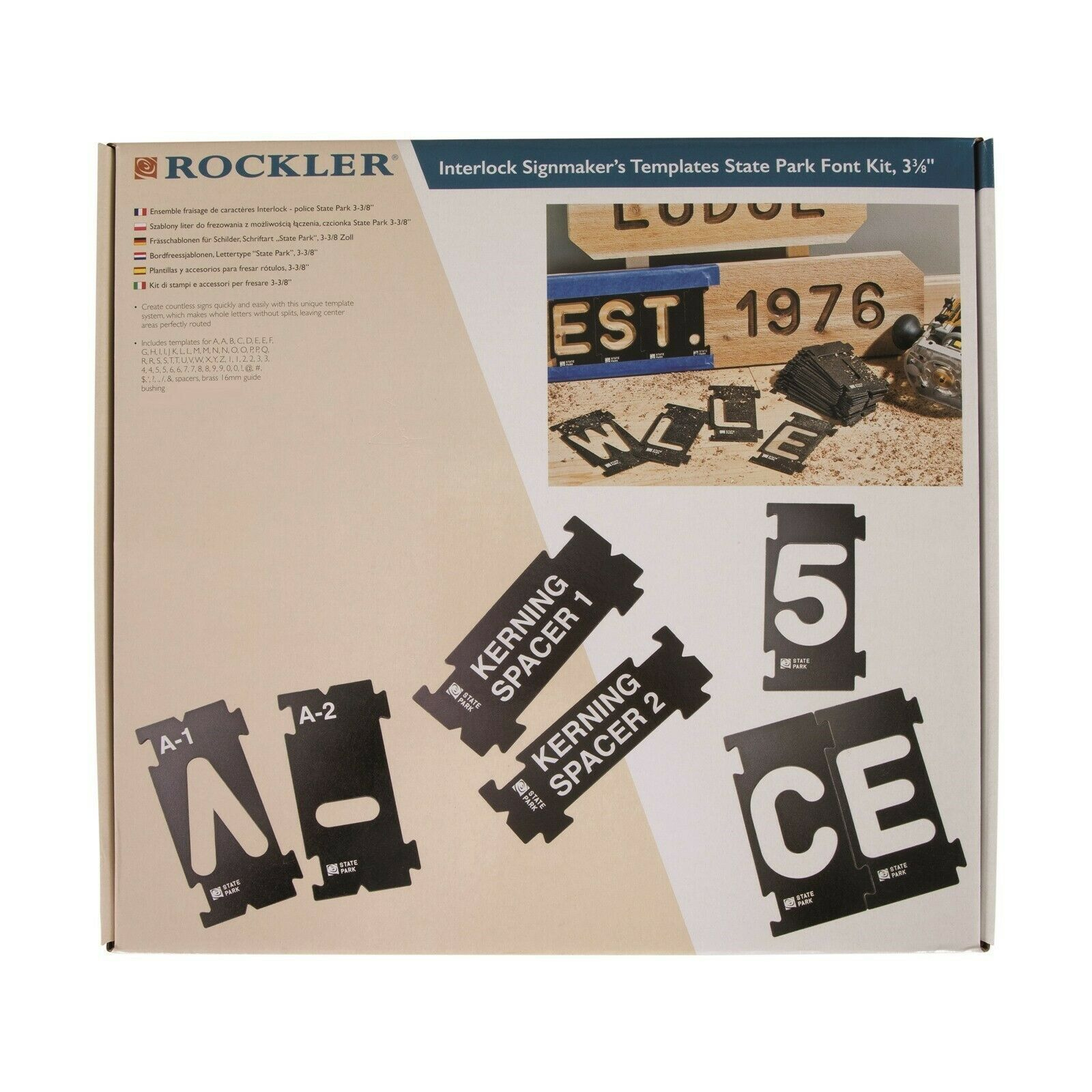 99Pc Rockler Sign Maker Router Template Kit Numbers with regard to Router Letter Templates