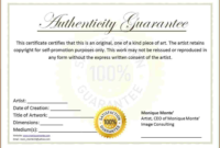Blank Certificates Of Authenticity Templates Dtemplates in Letter Of Authenticity Template