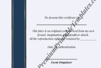 Certificate Of Authenticity Template | Editable throughout Letter Of Authenticity Template