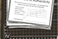 Certificate Of Authenticity Template For Original Artwork with Letter Of Authenticity Template