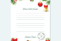 Christmas Letter From Santa Claus Template. – Download within Letter From Santa Claus Template