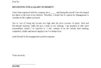 Cover Letter Salary Increase - Request Letter For Salary in Request For Raise Letter Template