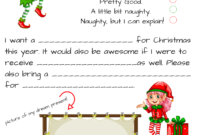 Dear Santa Fill In Letter Template with regard to Free Letters From Santa Template