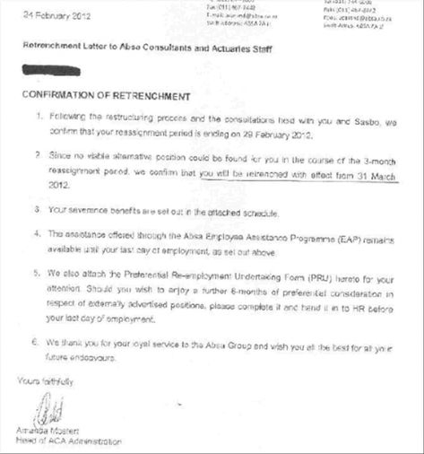 Domestic Worker Retrenchment Letter Template In 2020 in Retrenchment Letter Template