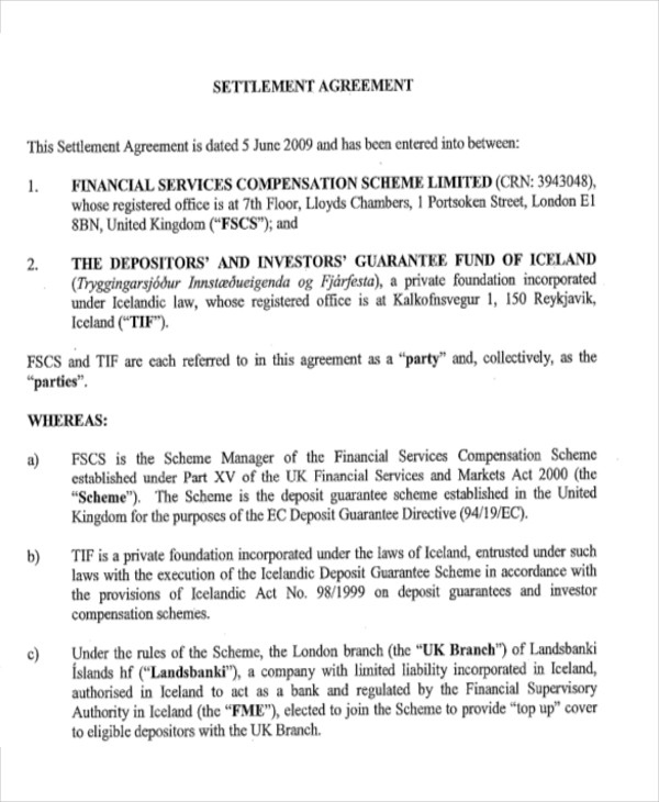 Family Settlement Agreement Texas Sample | Master Of pertaining to Settlement Agreement Letter Template