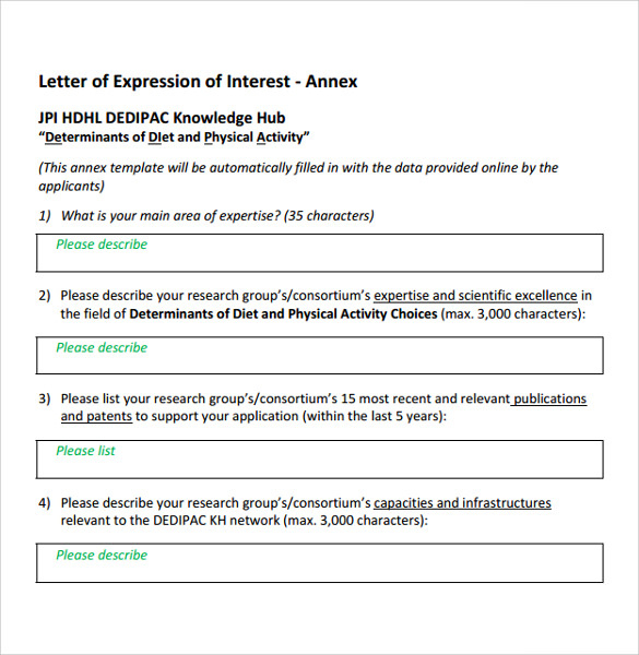 Free 12+ Sample Letter Of Interest In Pdf | Ms Word inside Letter Of Interest Template Microsoft Word
