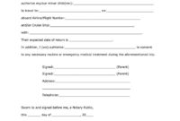 Free Consent Child Form Fill Online Printable Fillable throughout Notarized Letter Template For Child Travel