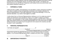 Free Maine Last Will And Testament Template – Pdf | Word in Estate Distribution Letter Template