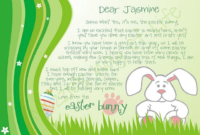 Free Pretty Letter From The Easter Bunny! | Easter Bunny regarding Letter To Easter Bunny Template