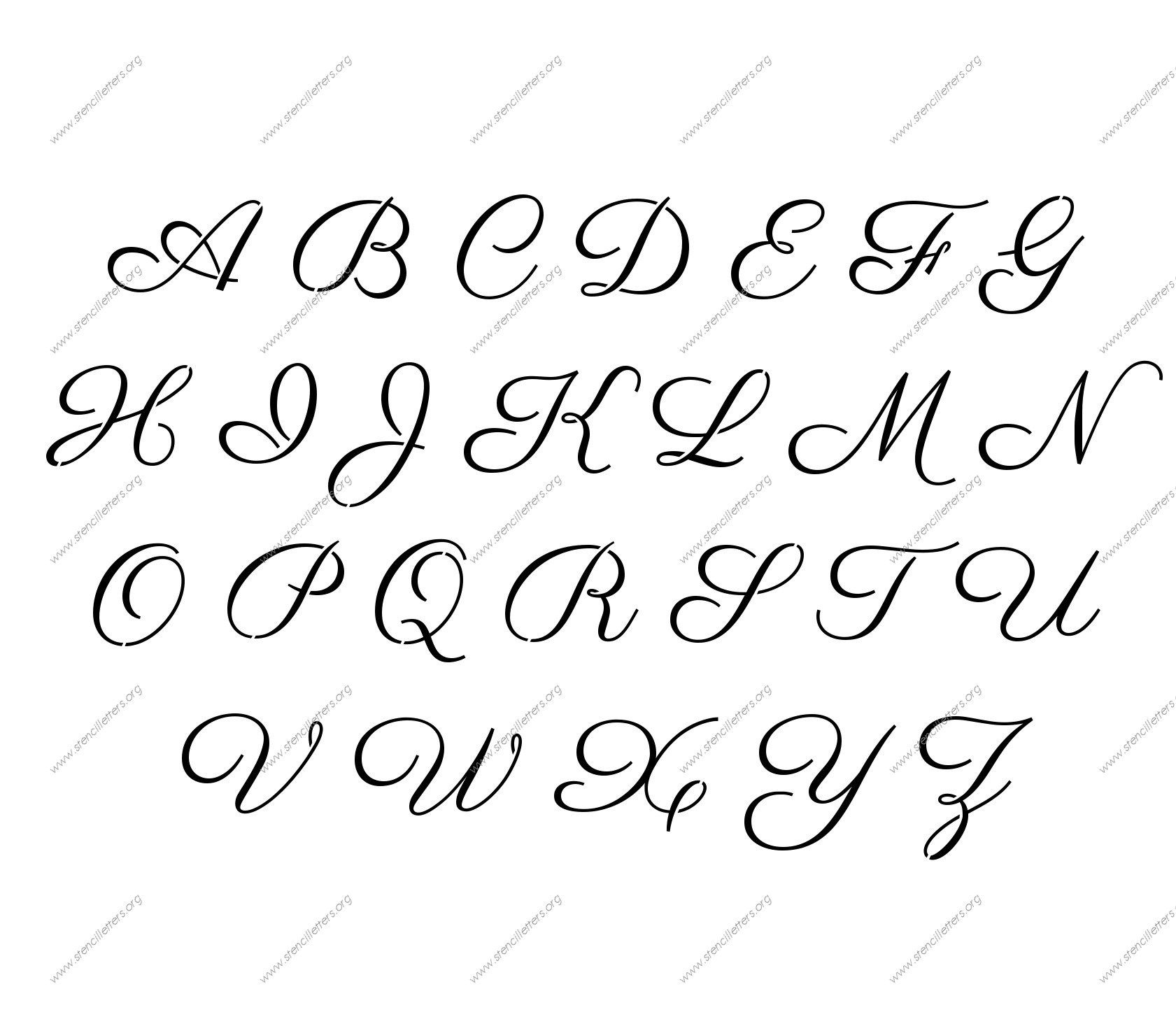 Free Printable Alphabet Stencil Letters Template for Fancy Alphabet Letter Templates