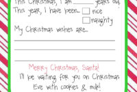 Free Printable Dear Santa Letter Templates – Hd Writing Co. in Letter From Santa Claus Template