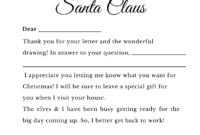 Free Printable Letter From Santa Templates regarding Free Letters From Santa Template