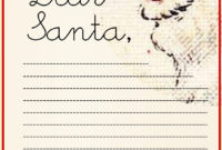 Free Printable Letter To Santa Claus Template For Children with regard to Christmas Letter Templates Free Printable