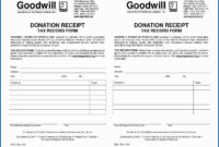Goodwill Donation Value Forms – Form : Resume Examples # with Probate Valuation Letter Template