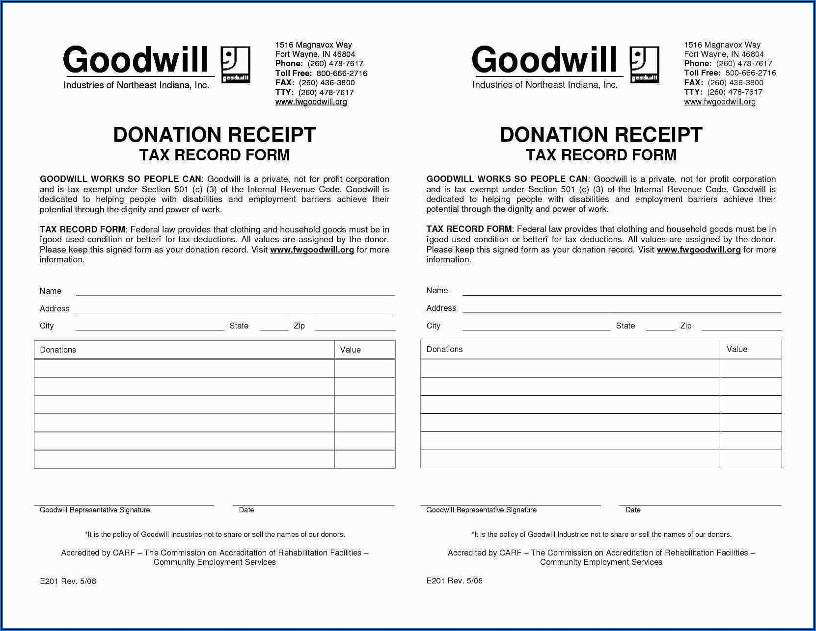 Goodwill Donation Value Forms - Form : Resume Examples # with Probate Valuation Letter Template