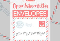 Items Similar To Printable – 10 Open When Letters, Open for Open When Letters Template