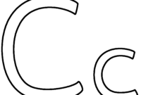 Letter C – Coloring Page (Alphabet) in Large Letter C Template