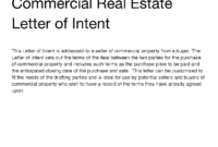 Letter Of Interest To Purchase Property ~ Sample & Templates in Letter Of Intent For Real Estate Purchase Template