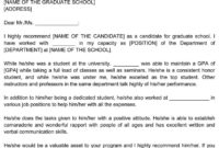 Letter Of Recommendation For Graduate School (20+ Samples) with regard to Letter Of Recommendation For Graduate School Template