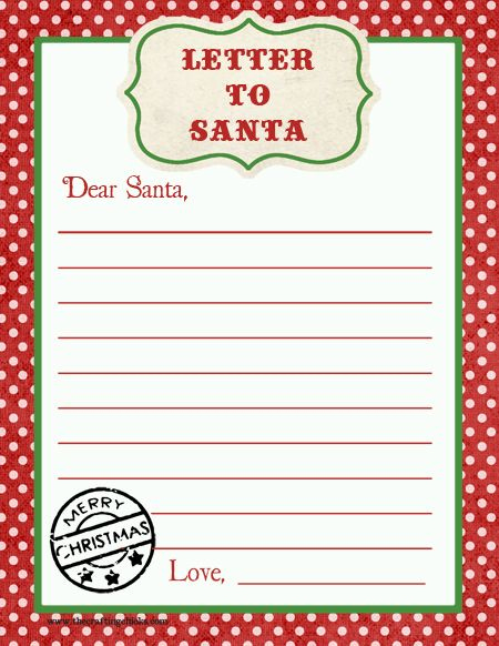 Letter To Santa Free Printable Download | Santa Letter throughout Christmas Letter Templates Free Printable