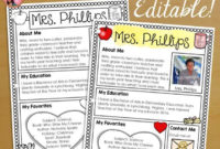 Meet The Teacher Letter – Editable Template | Letter To with Meet The Teacher Letter Template