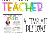 Meet The Teacher Template In 2020 | Meet The Teacher within Meet The Teacher Letter Template