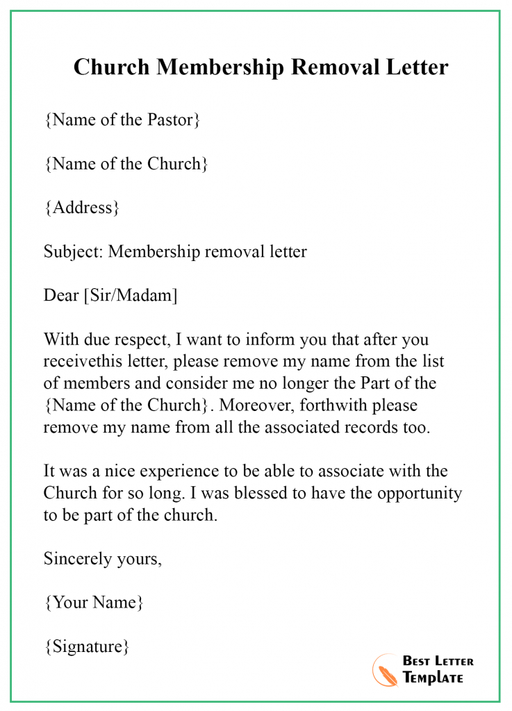 Membership Cancellation Letter Template- Format Sample within Gym Membership Cancellation Letter Template Free