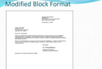 Modified Block Letter Format Example intended for Modified Block Letter Template Word