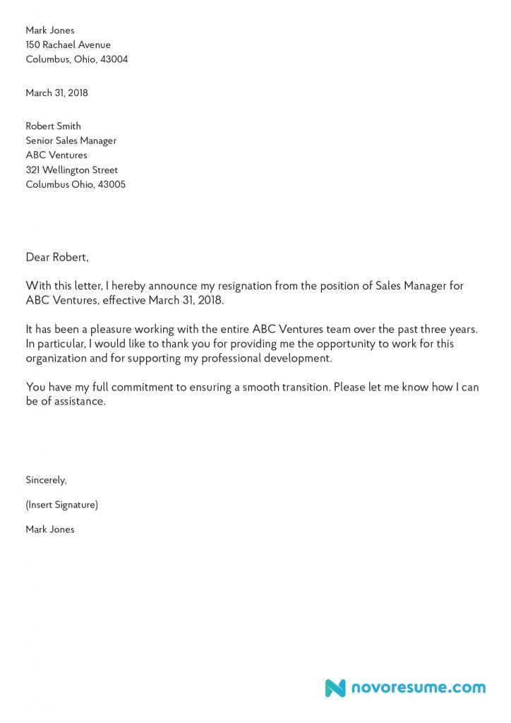 New Resignation Letter Samples Free,Https://Letterbuis regarding Draft Letter Of Resignation Template