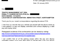Pcn After Parking Bay Changed From Free To Chargeable within Pcn Appeal Letter Template