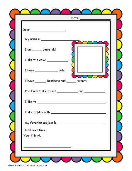 Penpals: The First Letter | Letter Template For Kids with regard to Letter Writing Template For Kids
