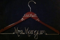 Personalized Custom Wire Wedding Hanger with regard to Wire Hanger Letter Template