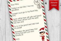 Pin On Christmas Gifts throughout Elf Goodbye Letter Template