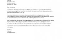 Recommendation Letter For Accountant Employee | Template for Template For Referral Letter