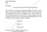 Recommendation Letter Format For Bank Account Opening throughout Open When Letters Template