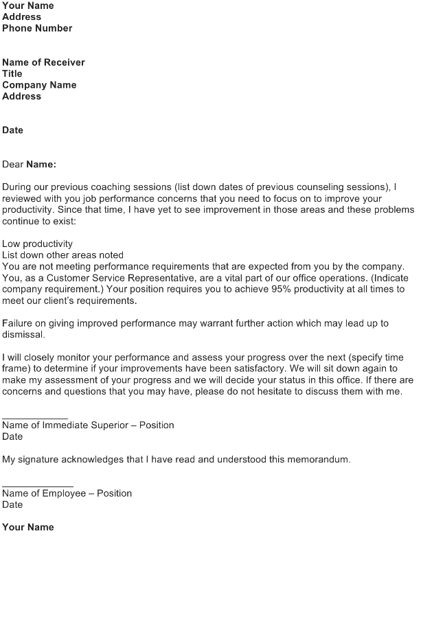 Reprimand Letter Sample - Download Free Business Letter for Letter Of Reprimand Template