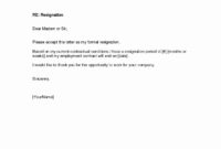Resignation Letter Template Free Inspirational How To in Free Sample Letter Of Resignation Template