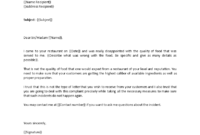 Restaurant Complaint Letter in Formal Letter Of Complaint To Employer Template