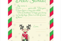 Santa List Templates | 7+ Free Printable Word, Excel & Pdf for Letter From Santa Template Word
