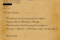 The 25+ Best Hogwarts Letter Template Ideas On Pinterest with regard to Harry Potter Letter Template