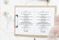 Welcome Itinerary 5X7 Wedding Guest Note, Welcome Letter intended for Wedding Welcome Letter Template
