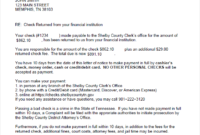 Welcome To Shelby County Returned Check Collection System regarding Bank Charges Refund Letter Template