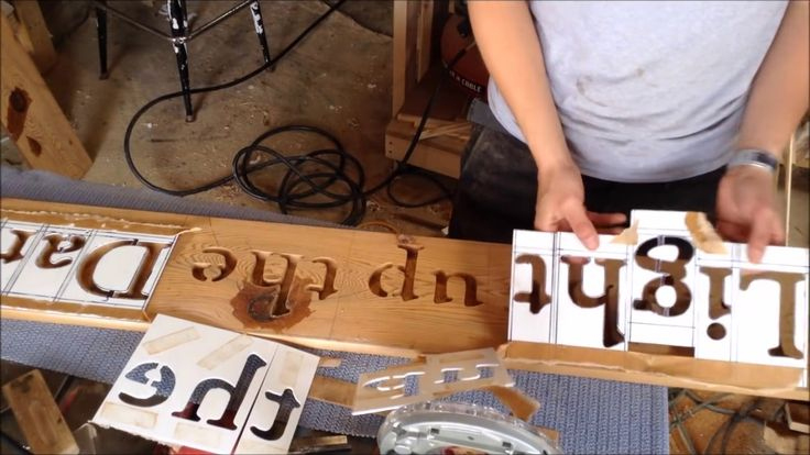 Woodworking: Make Custom Router Letter Stencils // How -To intended for Router Letter Templates